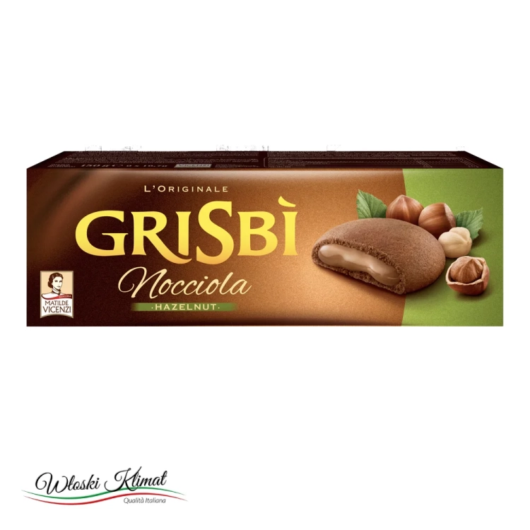 Ciastka Grisbi Nocciola z nadzieniem orzechowym 135 g - widok z przodu / opakowanie