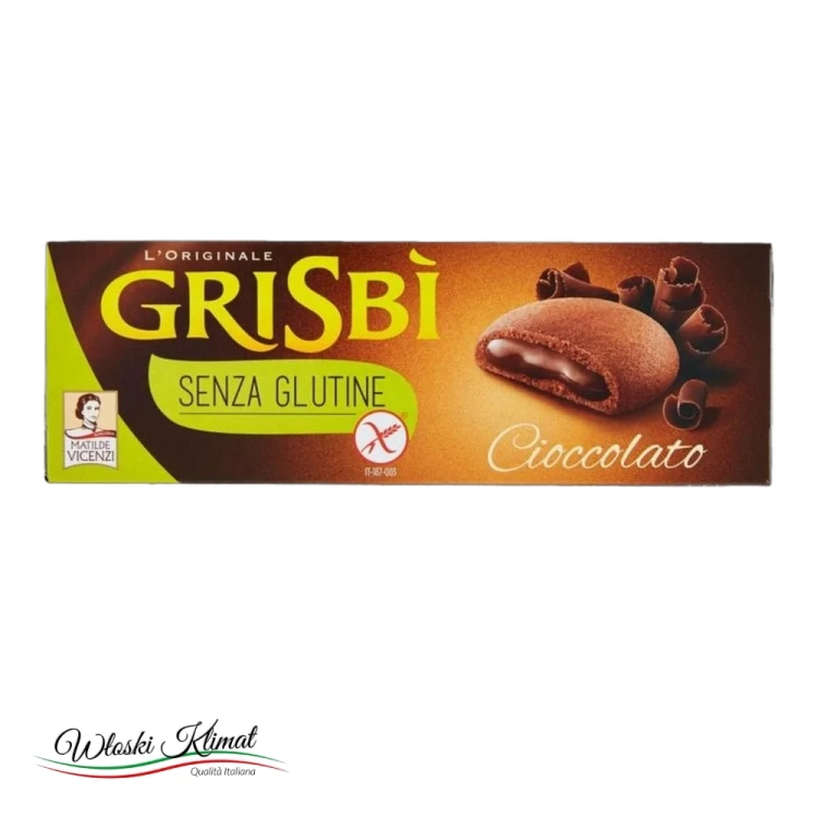 Ciastka bez glutenu czekoladowe Grisbi Matilde Vicenzi  150 g - widok z przodu / opakowanie
