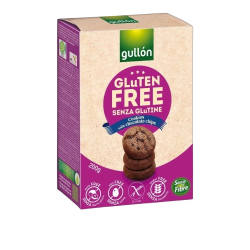 Ciastka czekoladowe z kawałkami gorzkiej czekolady bez glutenu Gullon 200g - widok szczegółowy 2