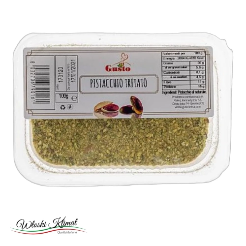 Pistacje mielone Pistacchio Tritato GUSTO ETNA 100g - widok z przodu / opakowanie