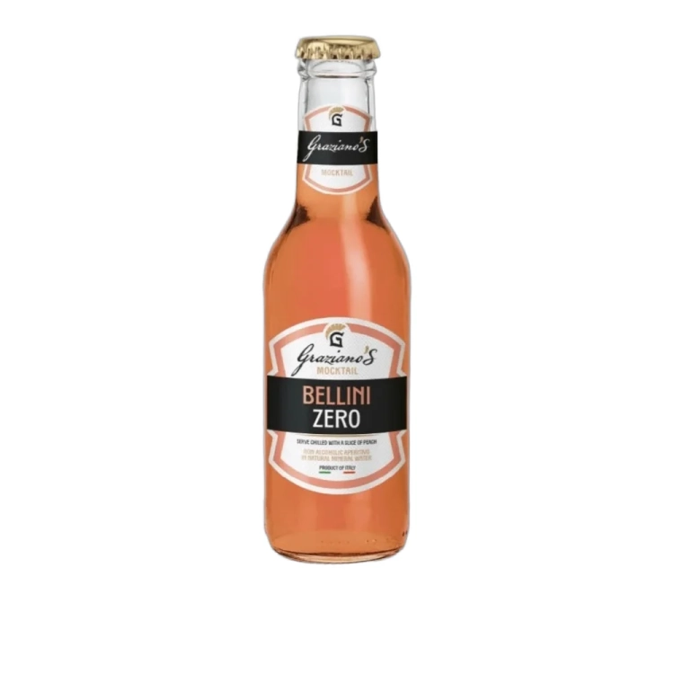 Napój bezalkoholowy MOCKTAIL BELLINI ZERO 0.0% ALCOHOL GRAZIANO’S  200ml - widok szczegółowy 2