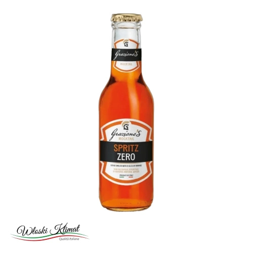 Napój bezalkoholowy MOCKTAIL SPRITZ ZERO 0.0% alcohol GRAZIANO’S 200ml - widok z przodu / opakowanie