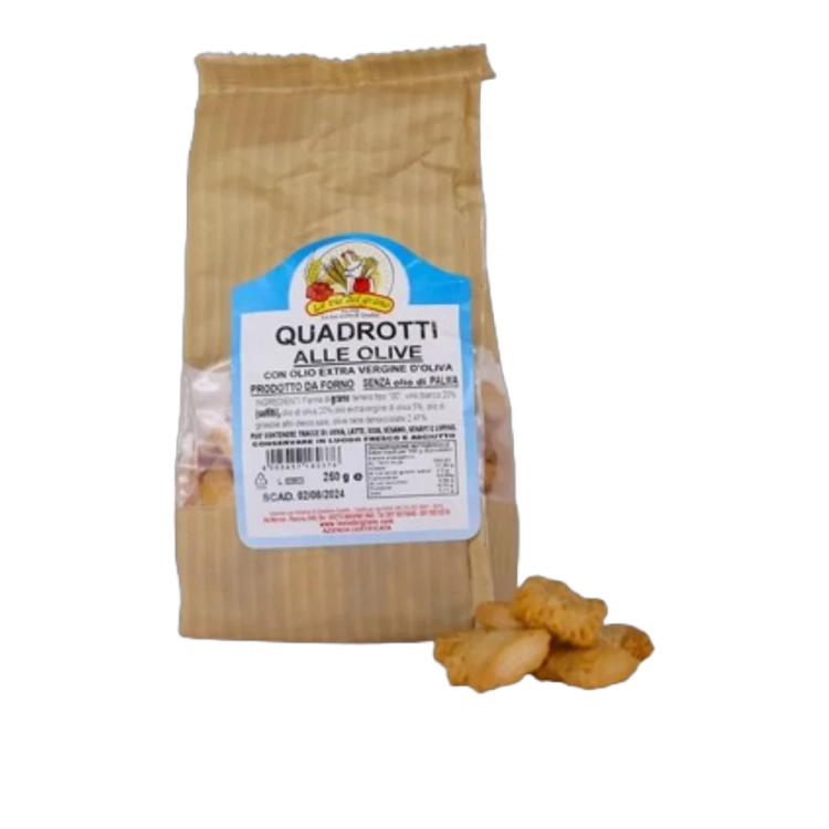 Snack z oliwkami Quadrotti alle olive Il Vostro Fornaio 250g - widok szczegółowy 2