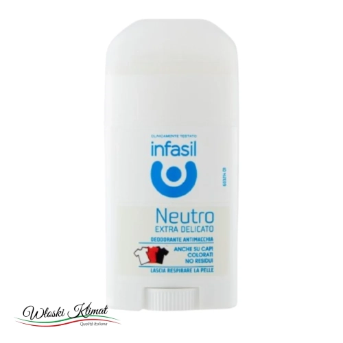 Dezodorant w sztyfcie Extra Delicato Neutro Infasil 50ml - widok z przodu / opakowanie