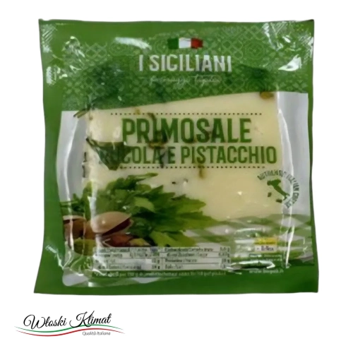 Ser z Rukolą i Pistacjami Primosale Rukola e Pistacchio I Siciliani 200g - widok z przodu / opakowanie