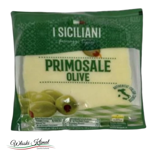 Ser z Oliwkami Primosale con Olive Verde I Siciliani 200g - widok z przodu / opakowanie