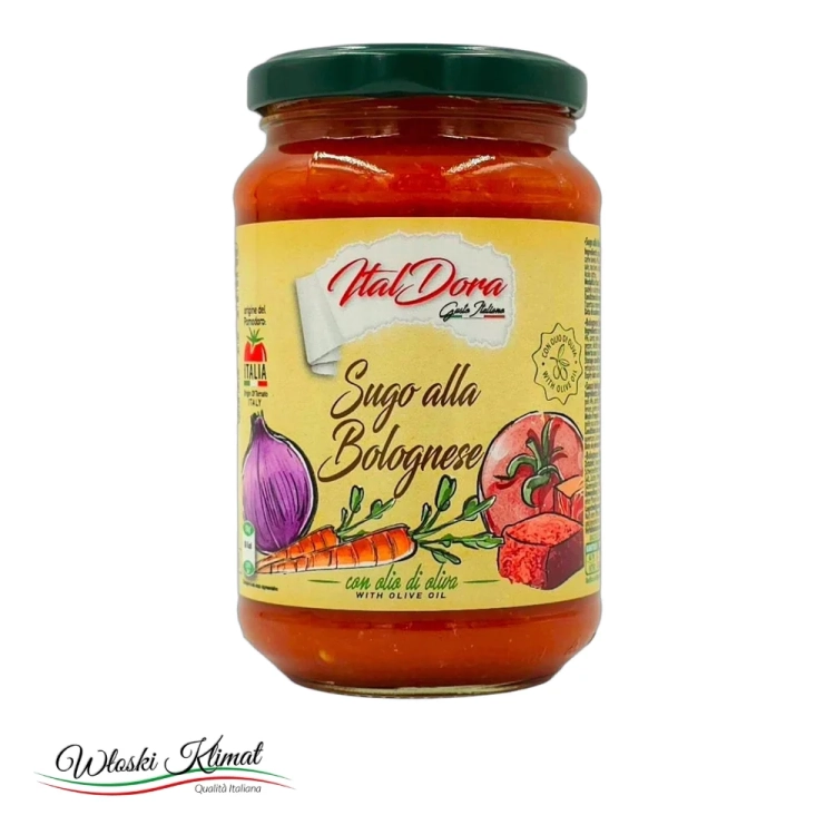 Sos pomidorowy z mięsem Sugo alla Bolognese Ital Dora 350g - widok z przodu / opakowanie