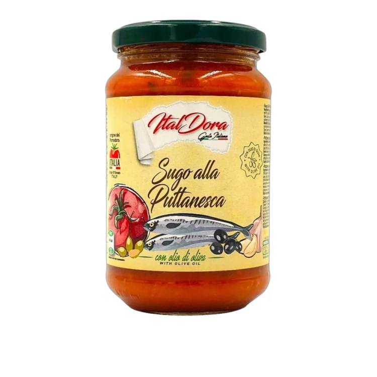Sos pomidorowy z sardelą i oliwkami Sugo alla Puttanesca Ital Dora 350g - widok szczegółowy 2