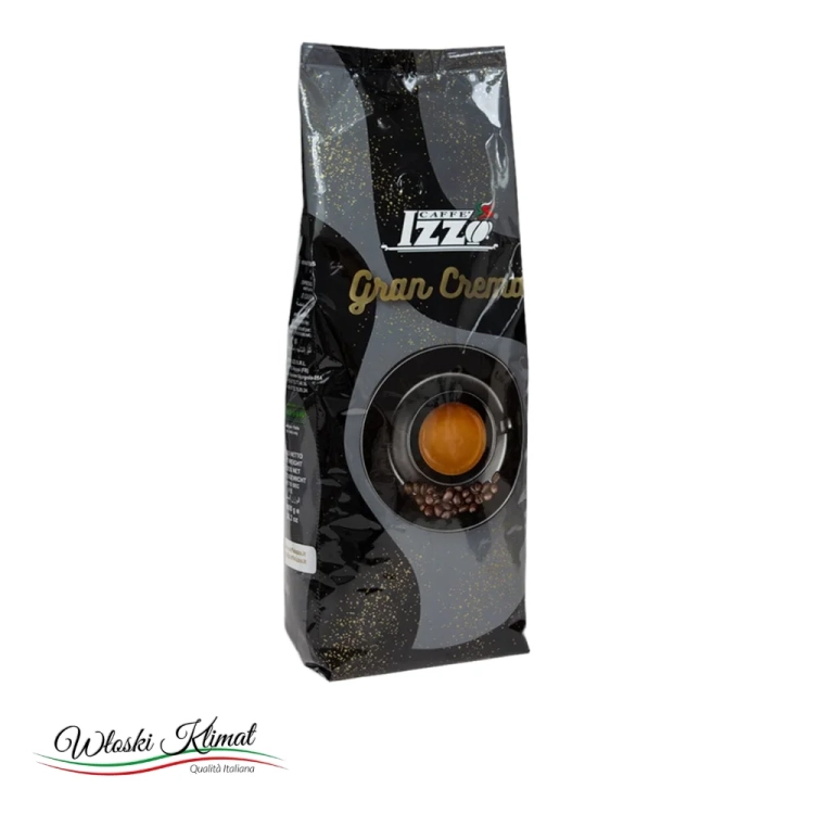 Kawa ziarnista Gran Crema IZZO 1kg - widok z przodu / opakowanie