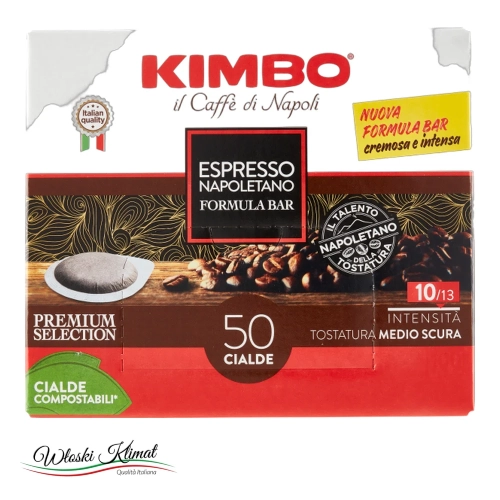 Kawa Kimbo Espresso Napoletano w saszetkach 50 szt. - widok z przodu / opakowanie