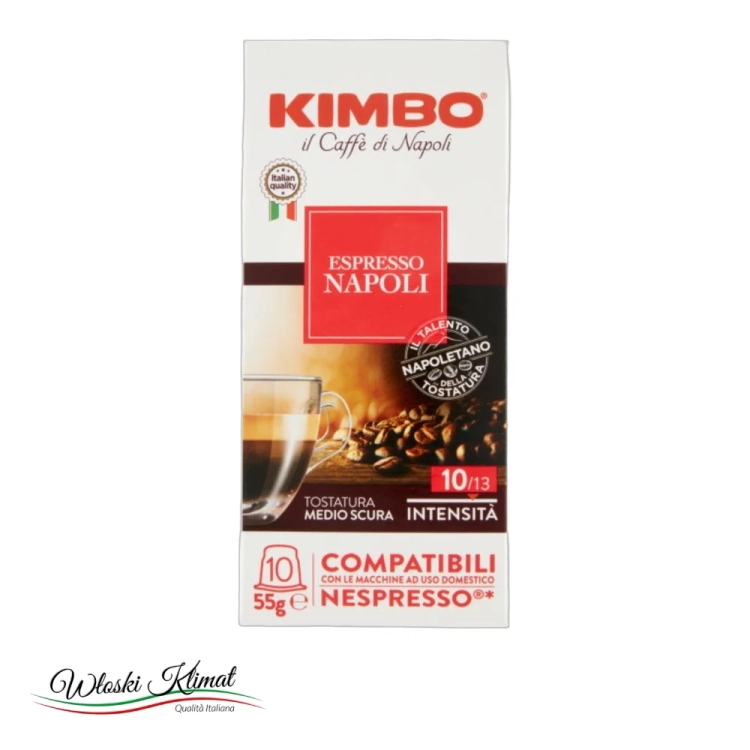 Kapsułki do ekspresu Nespresso KIMBO Espresso Napoli 10 szt. - widok z przodu / opakowanie