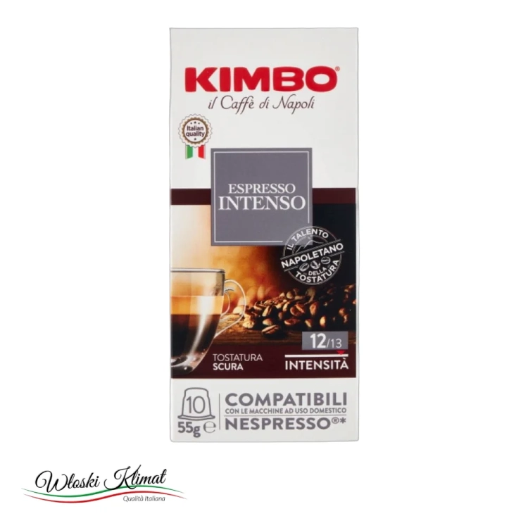 Kapsułki do ekspresu Nespresso KIMBO Espresso Intenso 10 szt. - widok z przodu / opakowanie
