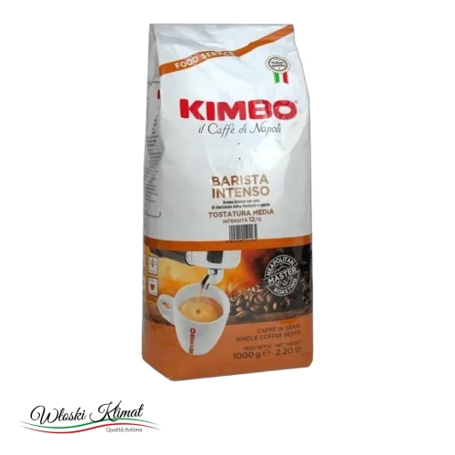 Kawa ziarnista Barista Intenso KIMBO 1kg - widok z przodu / opakowanie