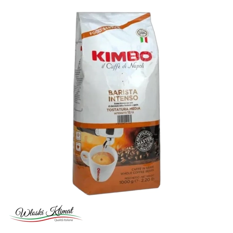 Kawa ziarnista Barista Intenso KIMBO 1kg - widok z przodu / opakowanie