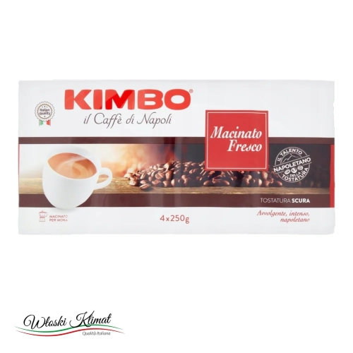 Kawa mielona KIMBO Macinato fresco 4x 250 g - widok z przodu / opakowanie