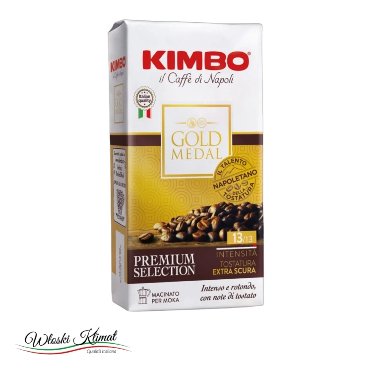 Kawa mielona KIMBO GOLD MEDAL 250g - widok z przodu / opakowanie