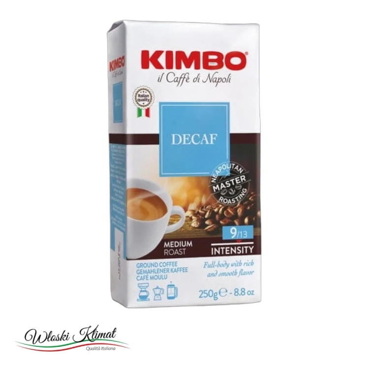 Kawa mielona bez kofeiny Espresso Kimbo 250 g - widok z przodu / opakowanie