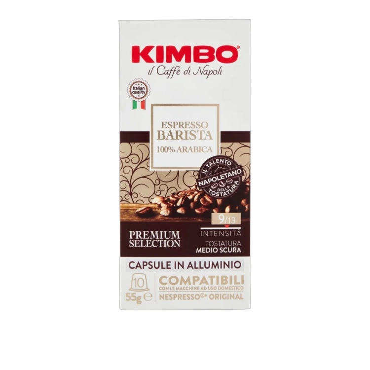 Kawa w kapsułkach Espresso Barista Arabica 100% 10 szt. KIMBO 55g - widok szczegółowy 2