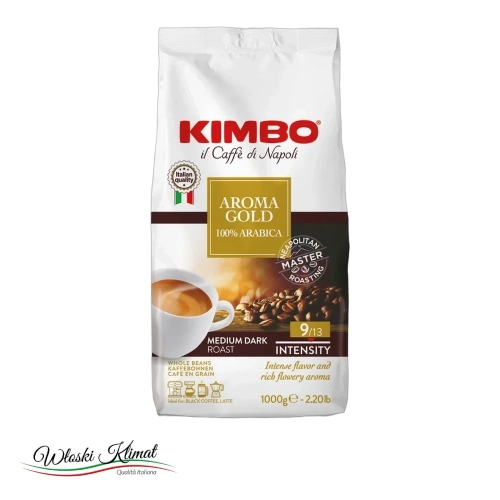 Kawa ziarnista Kimbo Aroma Gold 1000 g - widok z przodu / opakowanie