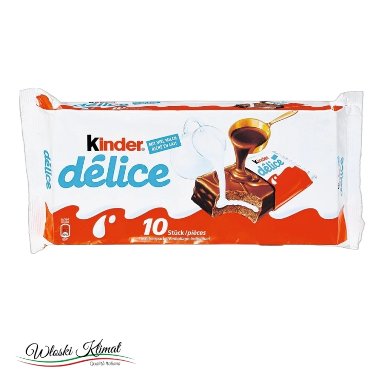 Mleczna kanapka Kinder Delice 10 szt. 390 g - widok z przodu / opakowanie