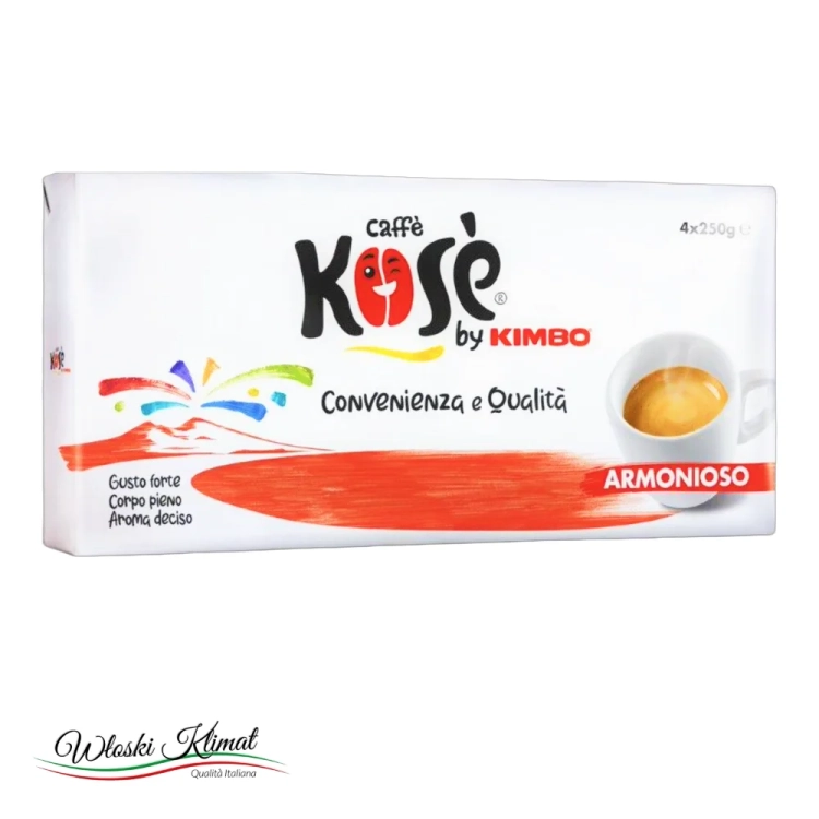 Kawa mielona KOSE Armonioso by KIMBO 4 x 250 g - widok z przodu / opakowanie