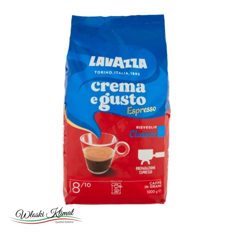 Kawa ziarnista LAVAZZA Espresso Crema e Gusto Classico 1 KG - widok z przodu / opakowanie