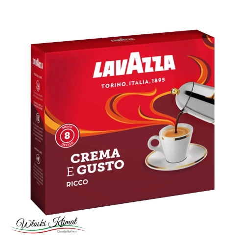 Kawa mielona Lavazza Gusto Ricco 2x250g - widok z przodu / opakowanie