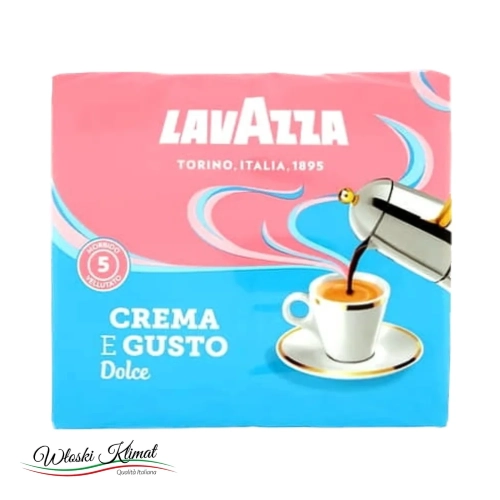 Kawa mielona LAVAZZA Crema e Gusto Dolce 2 x 250 g - widok z przodu / opakowanie