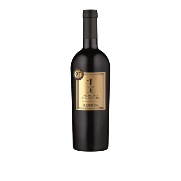 Wino czerwone Primitivo di Manduria Uno 1 Riserva Masseria La Volpe 750ml - widok szczegółowy 2