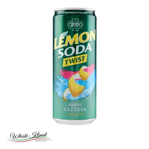 Napój gazowany bez cukru Twist LEMON SODA 330ml - widok z przodu / opakowanie