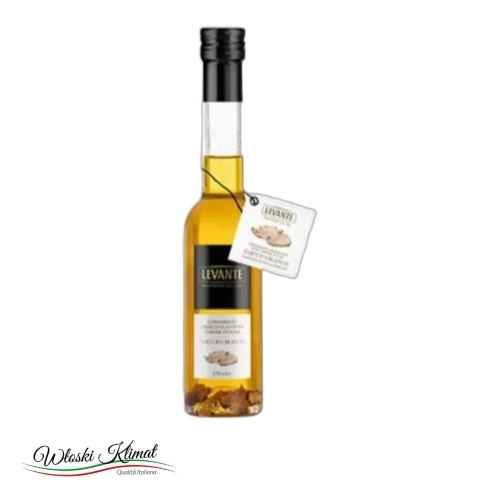 Oliwa z oliwek extra vergine białą truflą LEVANTE 250ml - widok z przodu / opakowanie