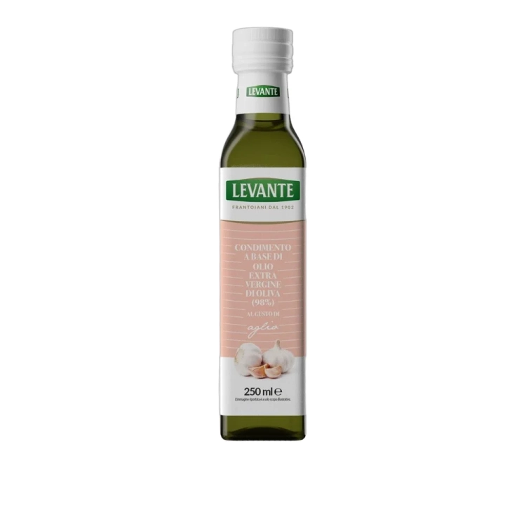 Oliwa z oliwek Extra Vergine z czosnkiem all' Aglio LEVANTE 250ml - widok szczegółowy 2