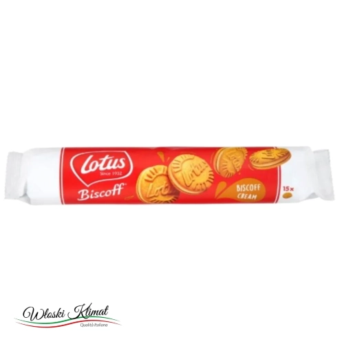 Ciastka markizy z kremem o smaku karmelizowanych ciasteczek LOTUS 150g - widok z przodu / opakowanie