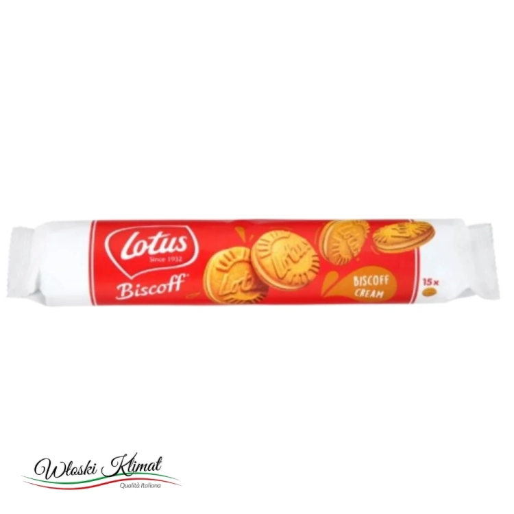 Ciastka markizy z kremem o smaku karmelizowanych ciasteczek LOTUS 150g - widok z przodu / opakowanie