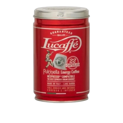 Kawa w kapsułkach Pulcinella puszka 22 szt. LUCAFFE 110g - widok szczegółowy 2