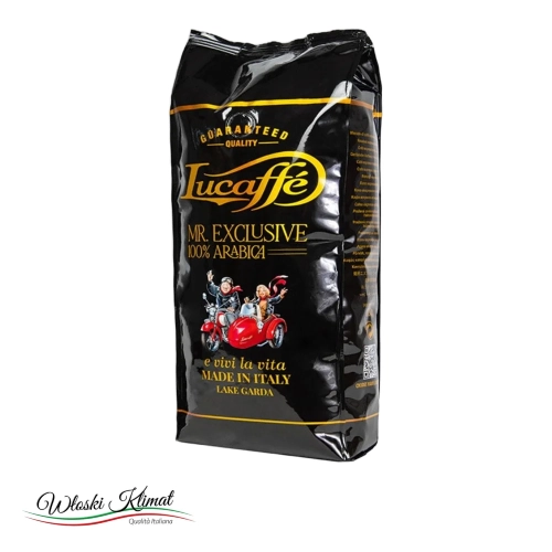 Kawa ziarnista 100% Arabica Mr. Exclusive LUCAFFE 1kg - widok z przodu / opakowanie