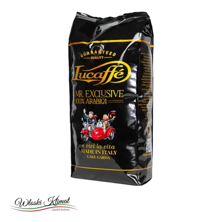 Kawa ziarnista 100% Arabica Mr. Exclusive LUCAFFE 1kg - widok z przodu / opakowanie