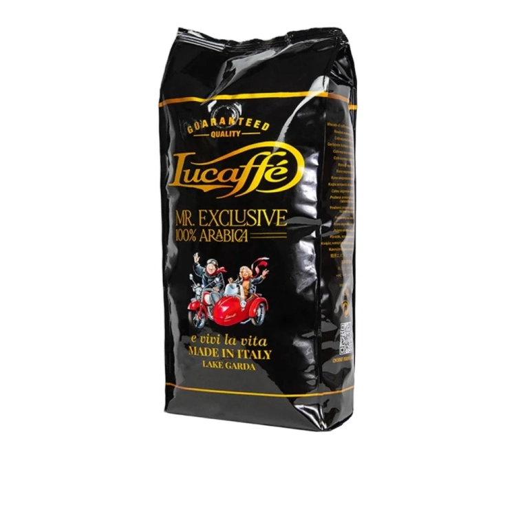Kawa ziarnista 100% Arabica Mr. Exclusive LUCAFFE 1kg - widok szczegółowy 2
