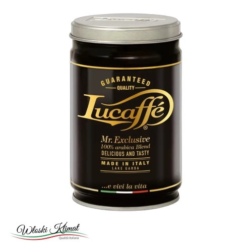 Kawa mielona Mr. Exclusive 100% Arabica w puszce LUCAFFE 250g - widok z przodu / opakowanie