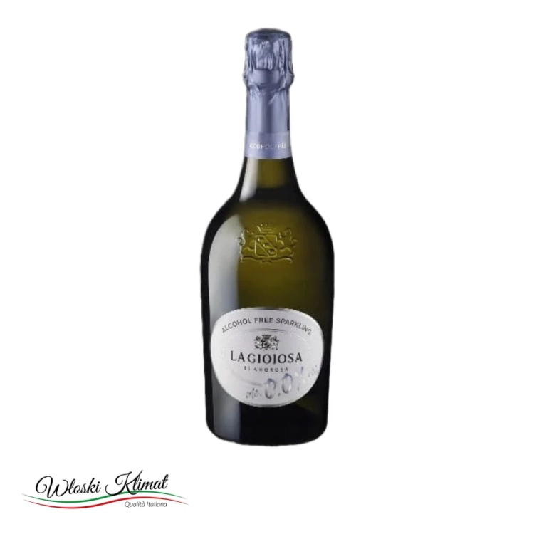 Wino musujące bezalkoholowe LA GIOIOSA 750ML - widok z przodu / opakowanie