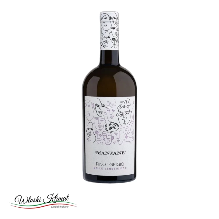 Wino wytrawne białe Pinot Grigio delle Venezie DOC Le Manzane 750ml - widok z przodu / opakowanie