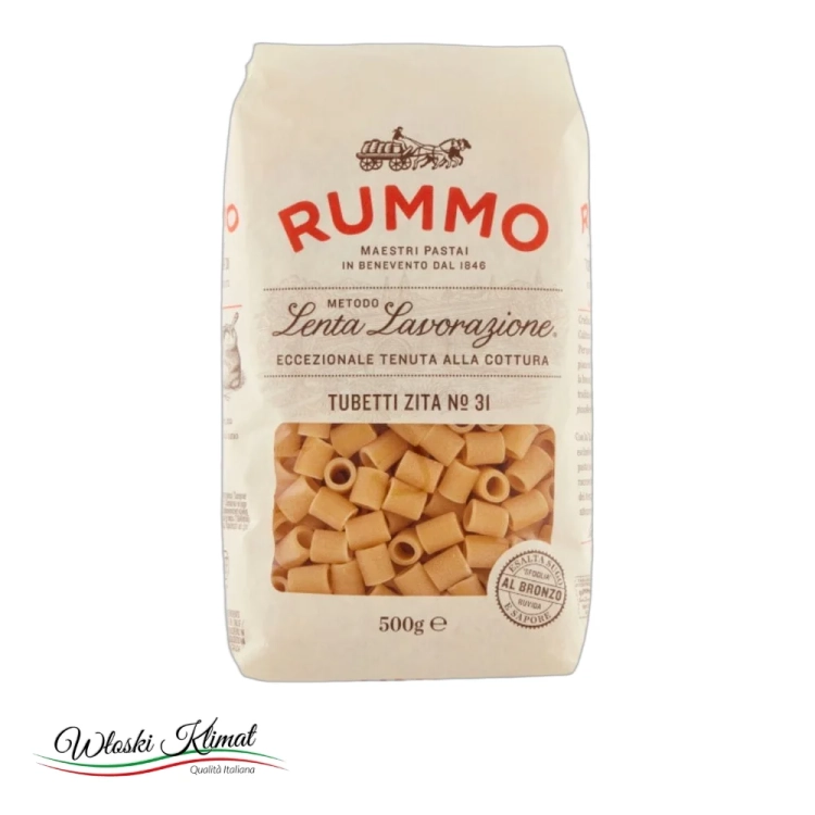 Makaron RUMMO TUBETTI ZITA 31  500G - widok z przodu / opakowanie
