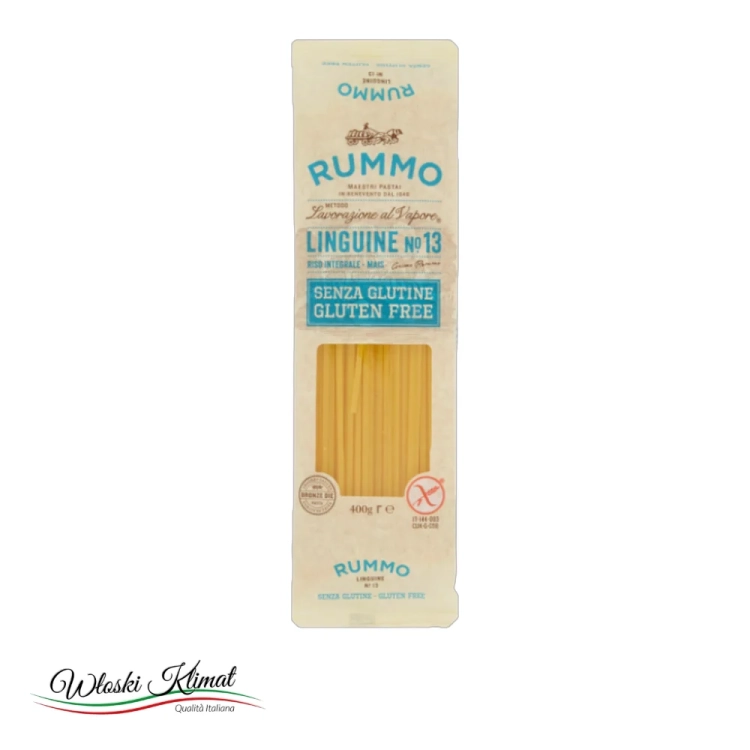 Makaron Spaghetti  bez glutenu RUMMO LINGUINE n13  400g - widok z przodu / opakowanie