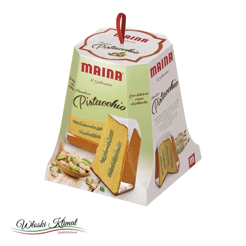Pandoro z nadzieniem pistacjowym Maina 750g - widok z przodu / opakowanie