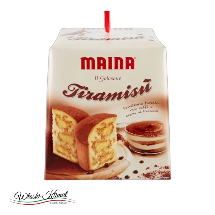 Włoska babka Panettone Tiramisu Maina 750 g - widok z przodu / opakowanie