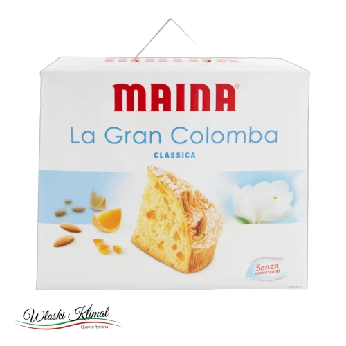 Babka klasyczna z migdałami i skórką pomarańczy Colomba Classica Maina 1kg - widok z przodu / opakowanie