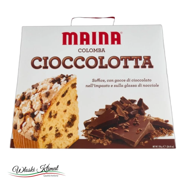 Babka klasyczna z kawałkami czekolady Colomba Ciocciolotta Maina 750g - widok z przodu / opakowanie