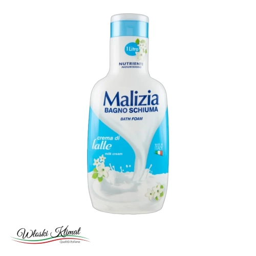 Płyn do kąpieli Mleczny krem Crema di Latte MALIZIA 1L - widok z przodu / opakowanie