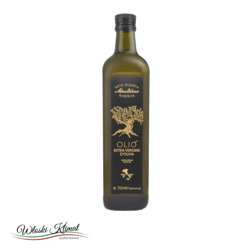 Oliwa z oliwek Extra Vergine 100% Italiano Riserva Mantuano 750ml - widok z przodu / opakowanie