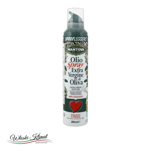 Oliwa z oliwek Extra Vergine 100% Italiano w sprayu MANTOVA 200ml - widok z przodu / opakowanie